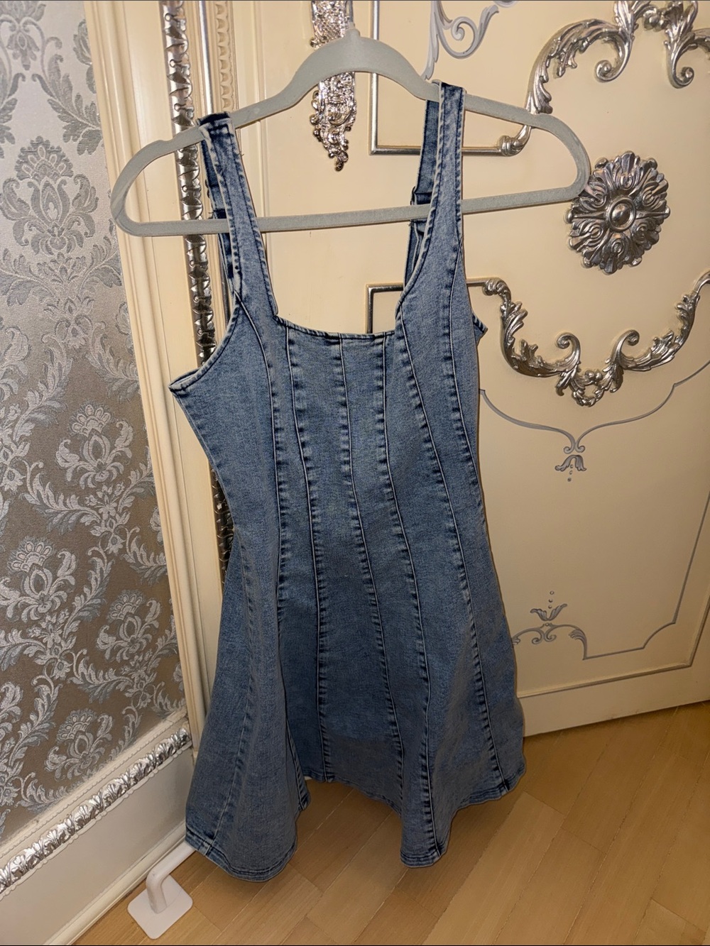 Blue Denim Mini Dress - Casual Tank Style